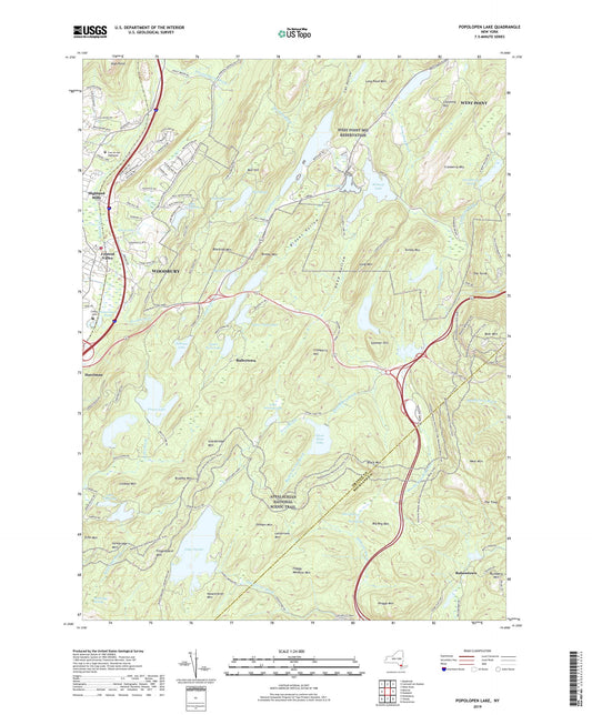 Popolopen Lake New York US Topo Map Image
