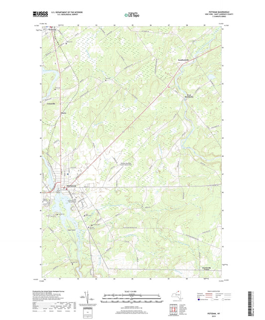 Potsdam New York US Topo Map Image