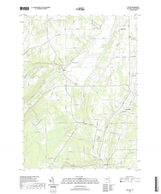 Potter New York US Topo Map Image