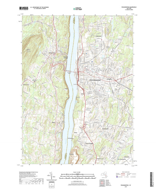 Poughkeepsie New York US Topo Map Image