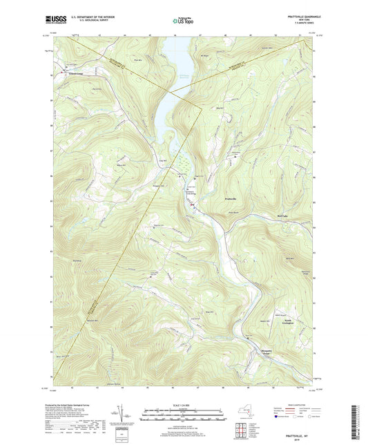 Prattsville New York US Topo Map Image