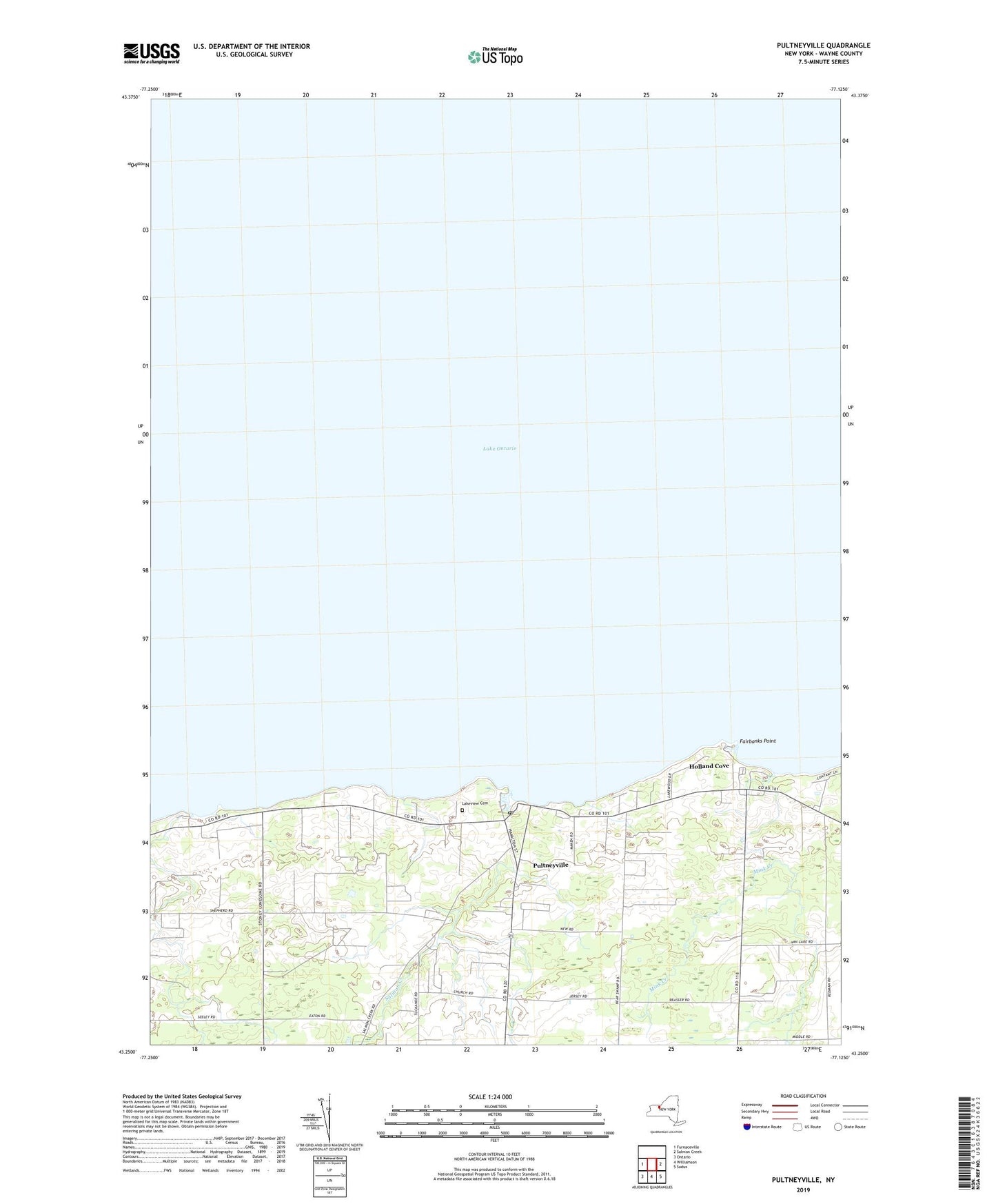 Pultneyville New York US Topo Map Image