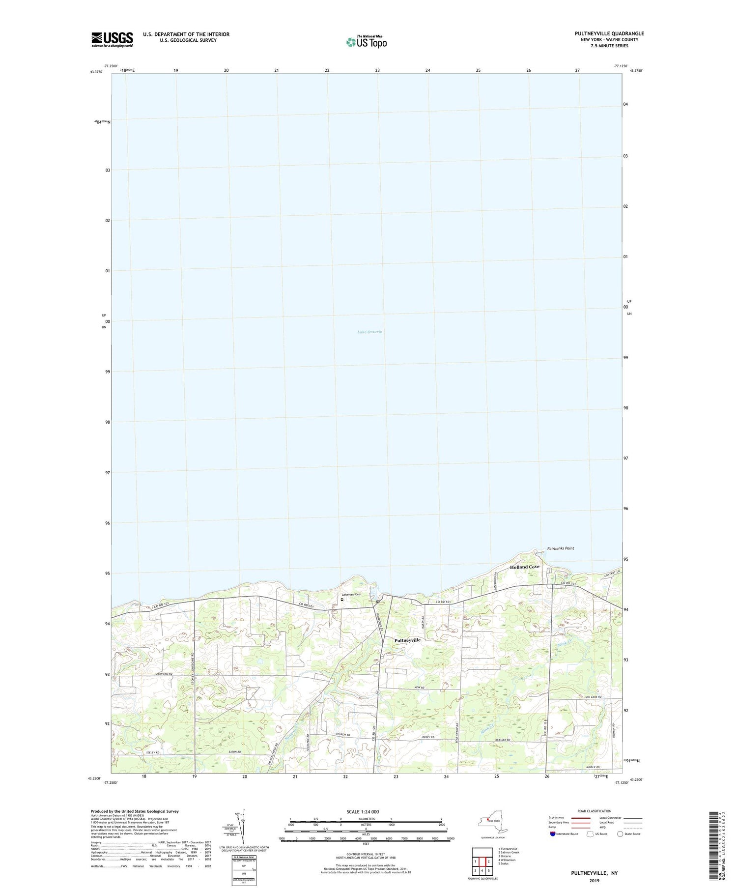 Pultneyville New York US Topo Map Image