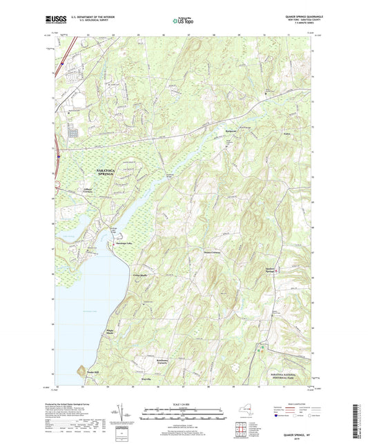 Quaker Springs New York US Topo Map Image