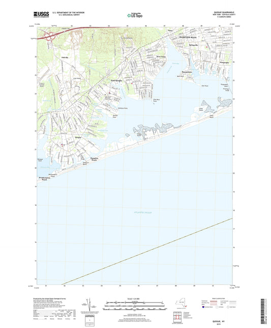 Quogue New York US Topo Map Image