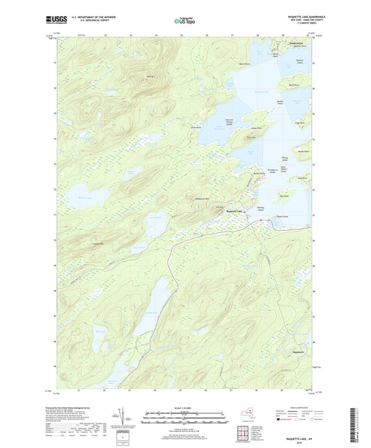 Raquette Lake New York US Topo Map Image