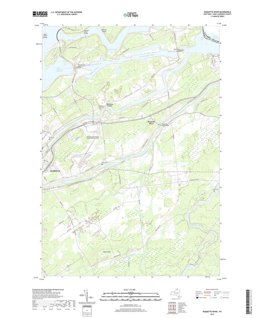 Raquette River New York US Topo Map Image