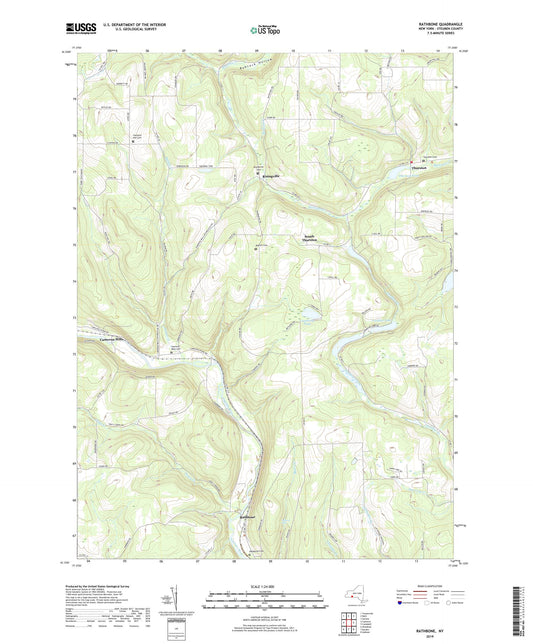 Rathbone New York US Topo Map Image