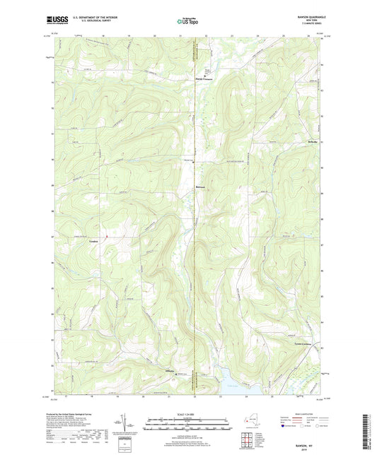Rawson New York US Topo Map Image