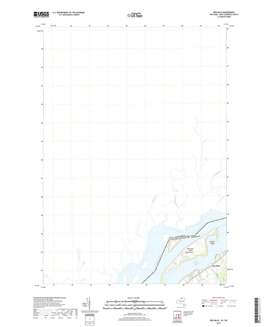 Red Mills New York US Topo Map Image