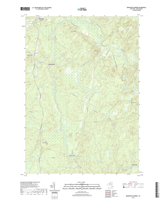 Remington Corners New York US Topo Map Image