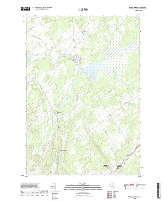 Rensselaer Falls New York US Topo Map Image