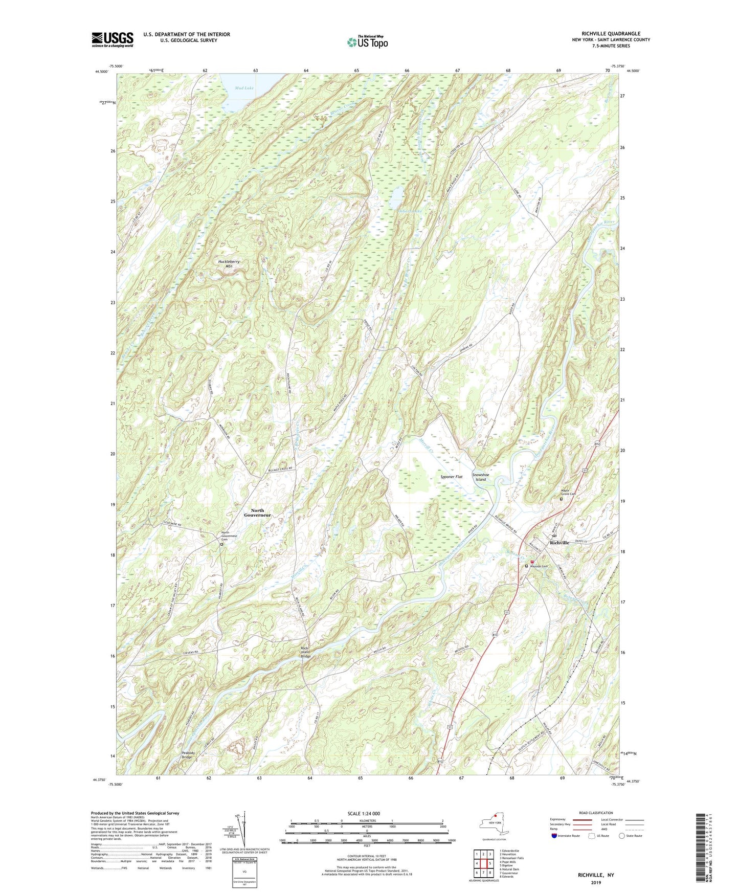 Richville New York US Topo Map Image