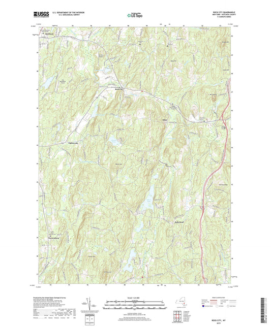 Rock City New York US Topo Map Image