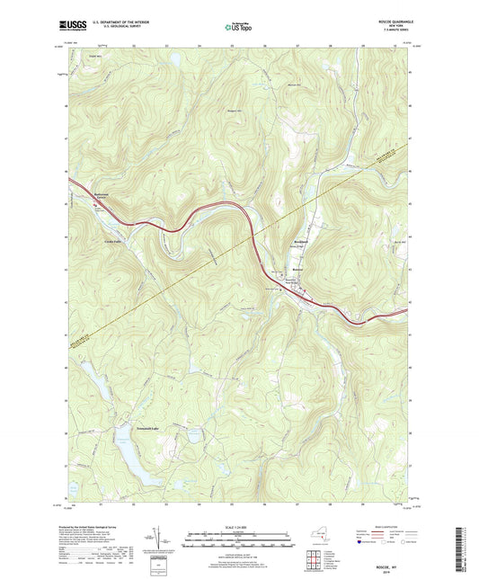 Roscoe New York US Topo Map Image