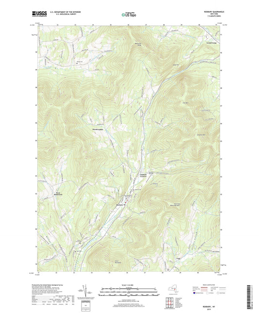 Roxbury New York US Topo Map Image
