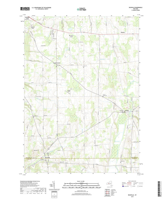 Rushville New York US Topo Map Image