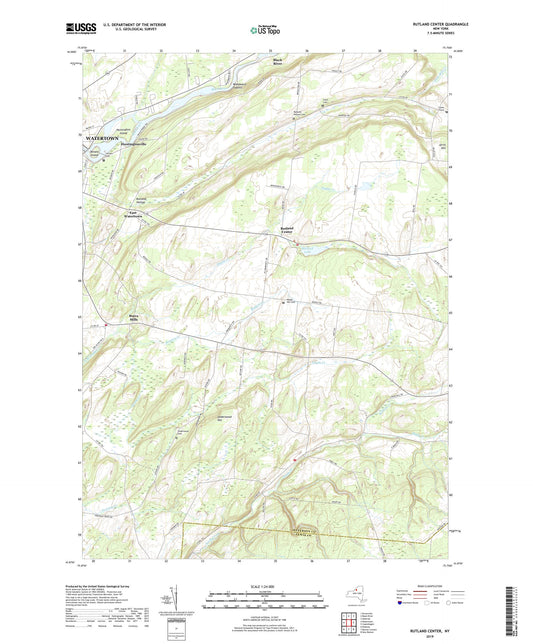 Rutland Center New York US Topo Map Image