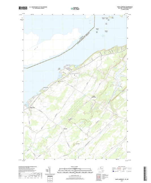 Saint Lawrence New York US Topo Map Image