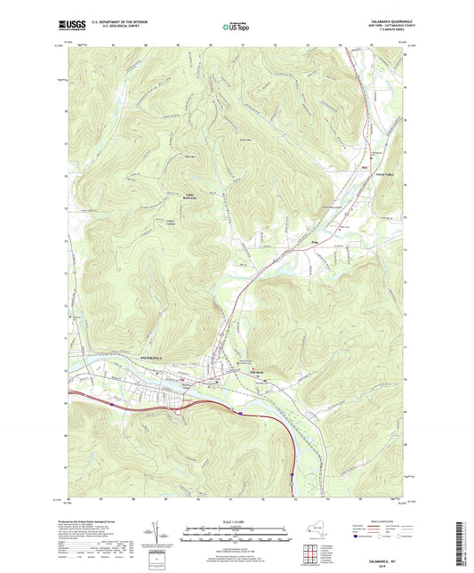 Salamanca New York US Topo Map Image