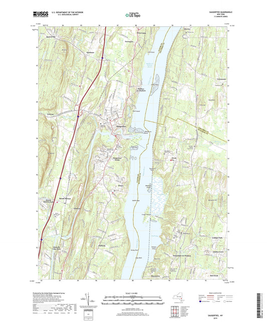 Saugerties New York US Topo Map Image