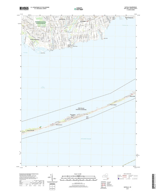 Sayville New York US Topo Map Image