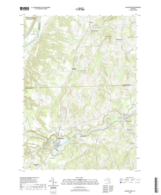 Schaghticoke New York US Topo Map Image