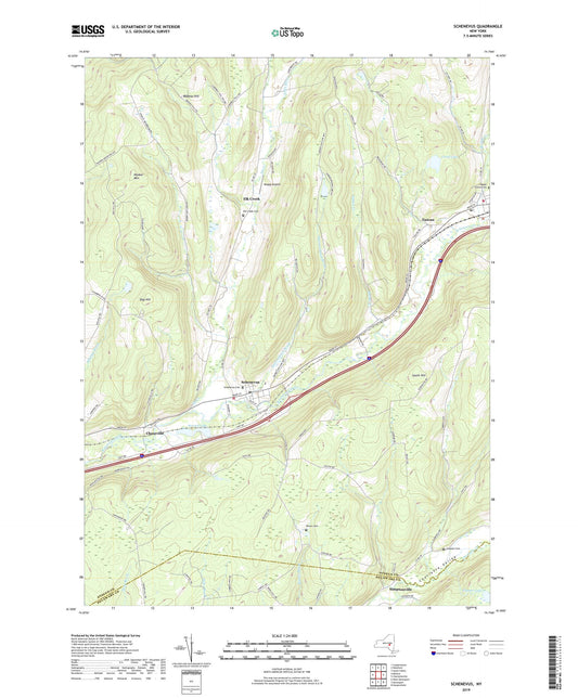 Schenevus New York US Topo Map Image
