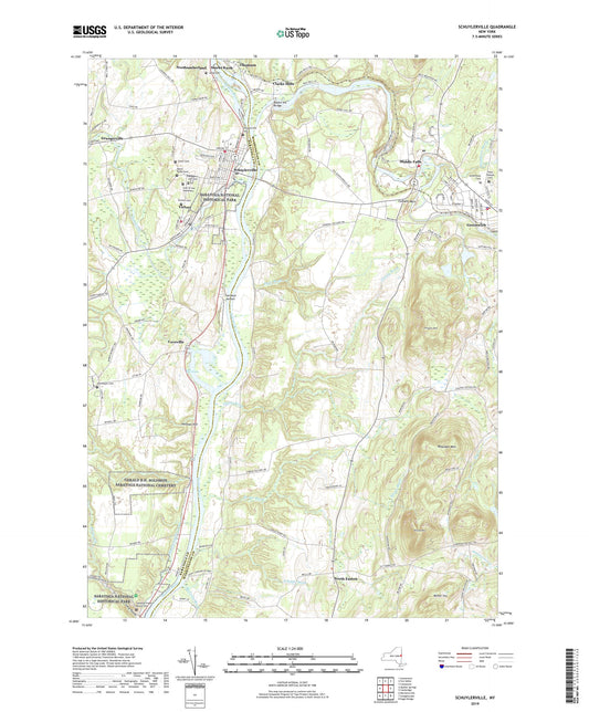 Schuylerville New York US Topo Map Image