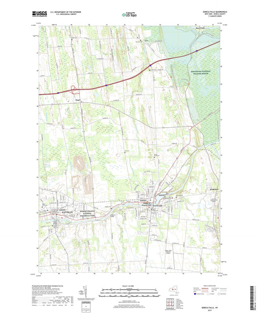 Seneca Falls New York US Topo Map Image