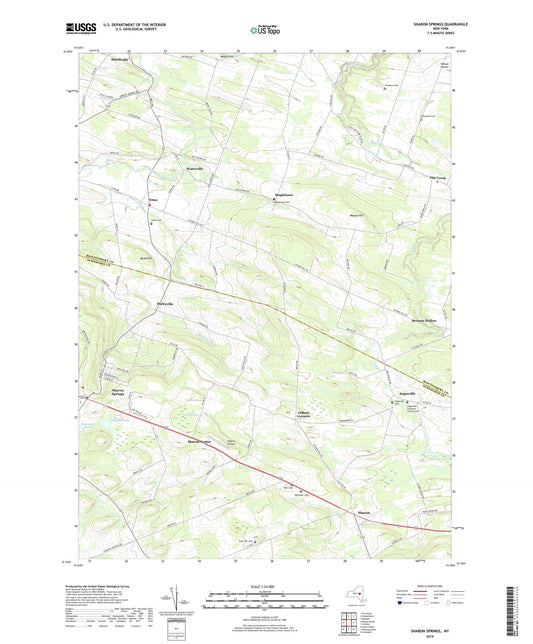 Sharon Springs New York US Topo Map Image