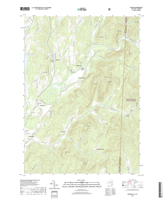 Shushan New York US Topo Map Image