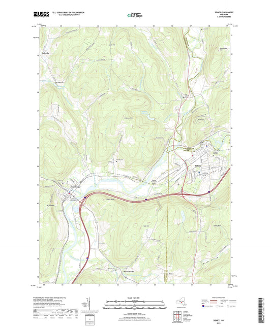 Sidney New York US Topo Map Image