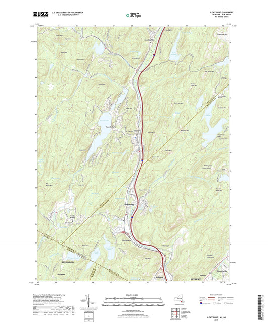Sloatsburg New York US Topo Map Image