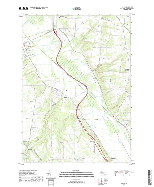 Sonyea New York US Topo Map Image