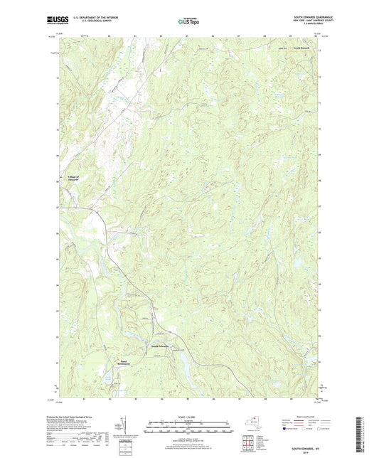 South Edwards New York US Topo Map Image