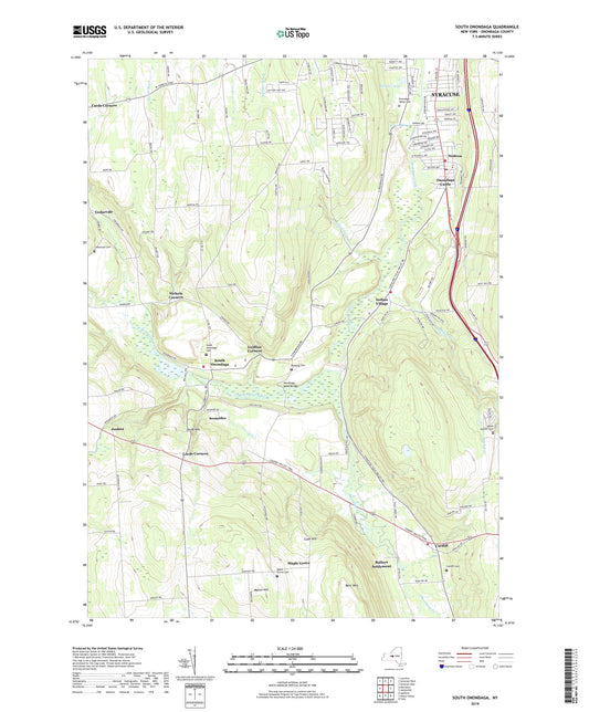 South Onondaga New York US Topo Map Image