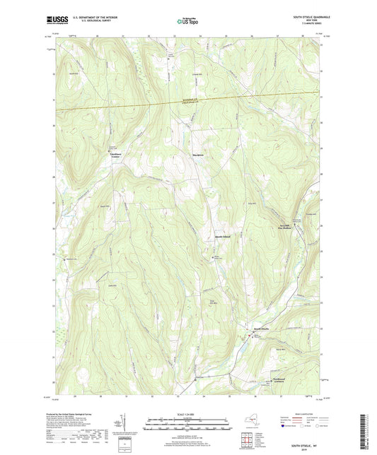 South Otselic New York US Topo Map Image
