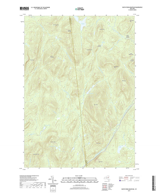 South Pond Mountain New York US Topo Map Image