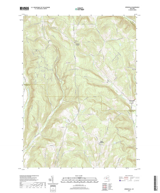 Speedsville New York US Topo Map Image
