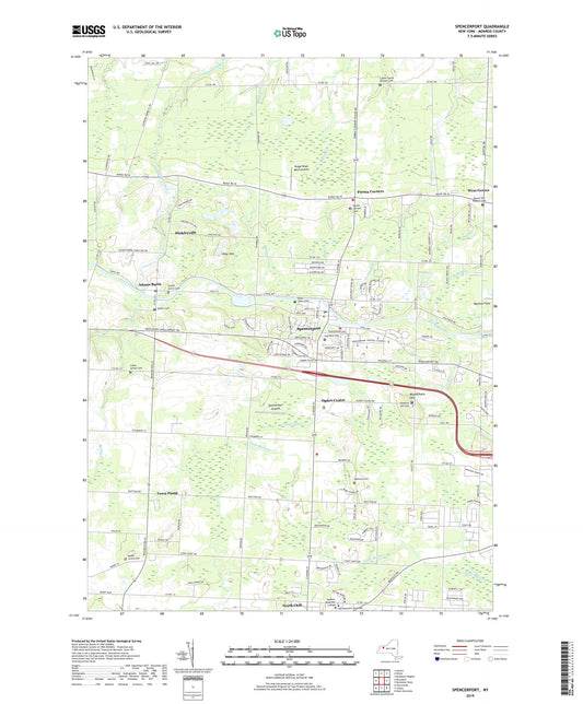 Spencerport New York US Topo Map Image