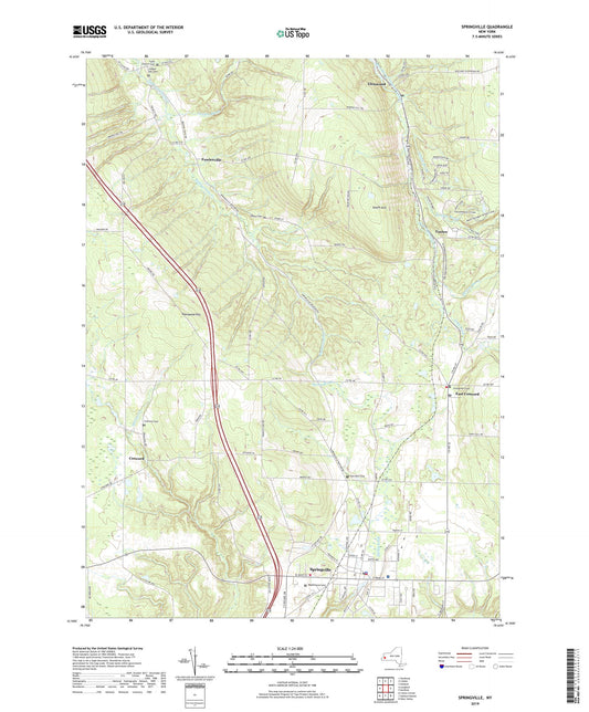 Springville New York US Topo Map Image