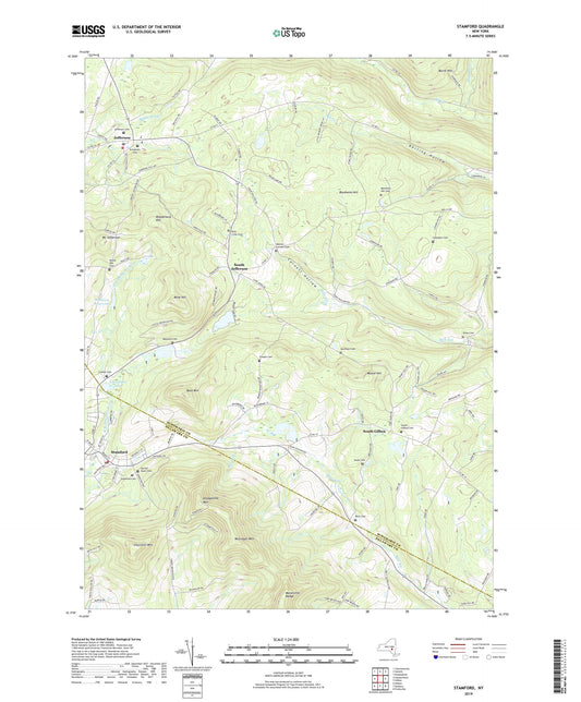 Stamford New York US Topo Map Image
