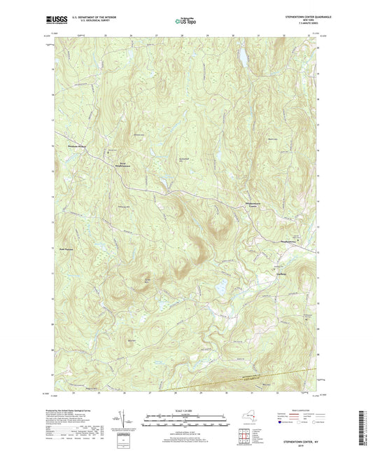 Stephentown Center New York US Topo Map Image