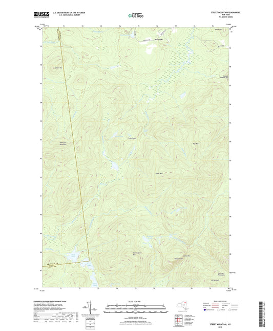 Street Mountain New York US Topo Map Image