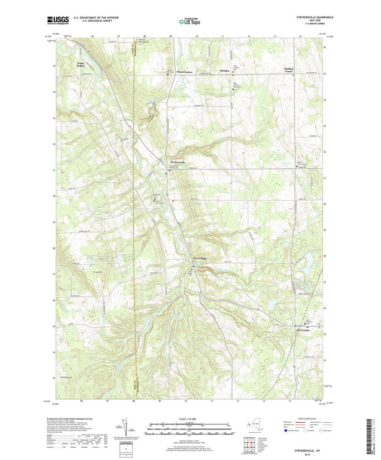 Strykersville New York US Topo Map Image