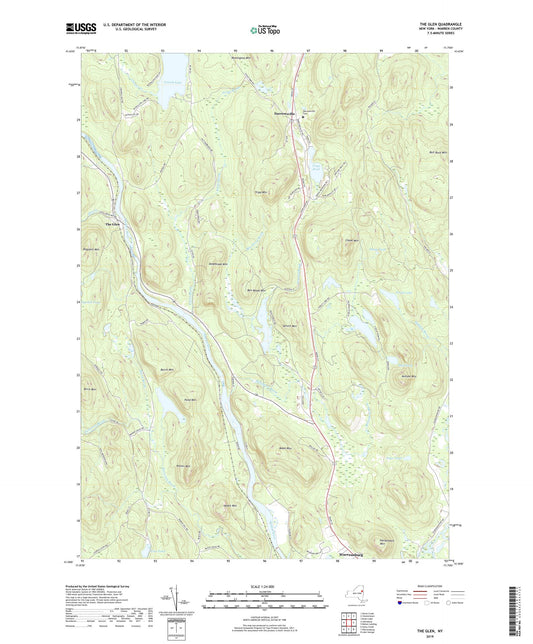 The Glen New York US Topo Map Image