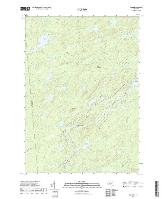 Thendara New York US Topo Map Image