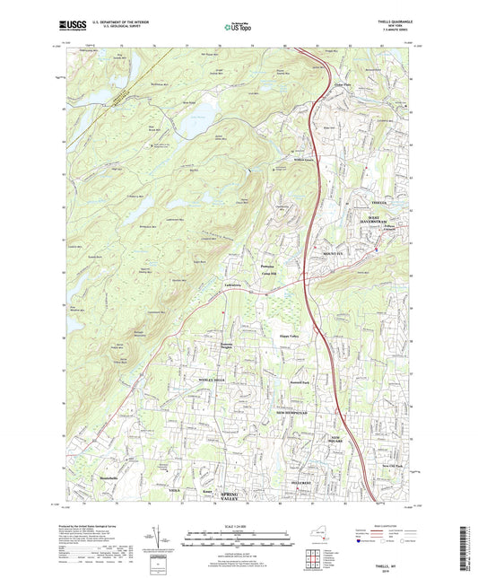 Thiells New York US Topo Map Image