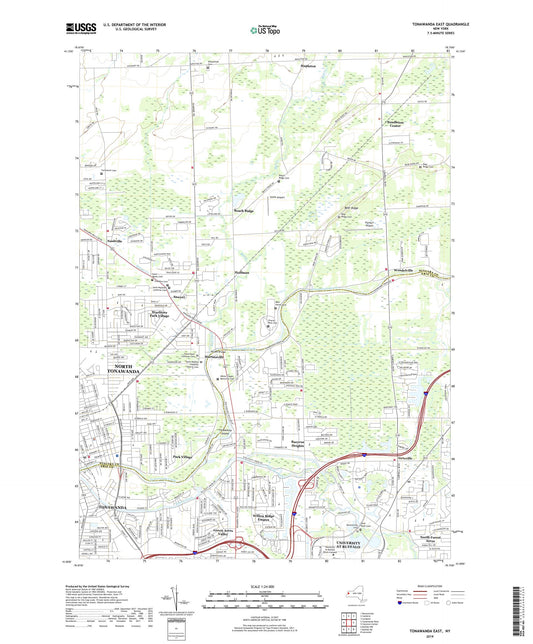Tonawanda East New York US Topo Map Image
